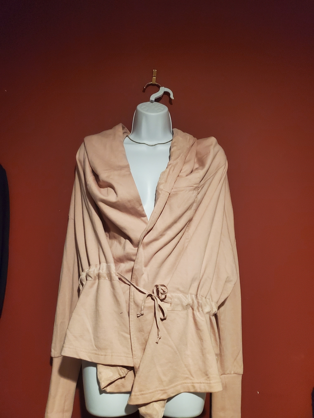 Young Fabulous & Broke Peach Drawstring Open-Front Jacket